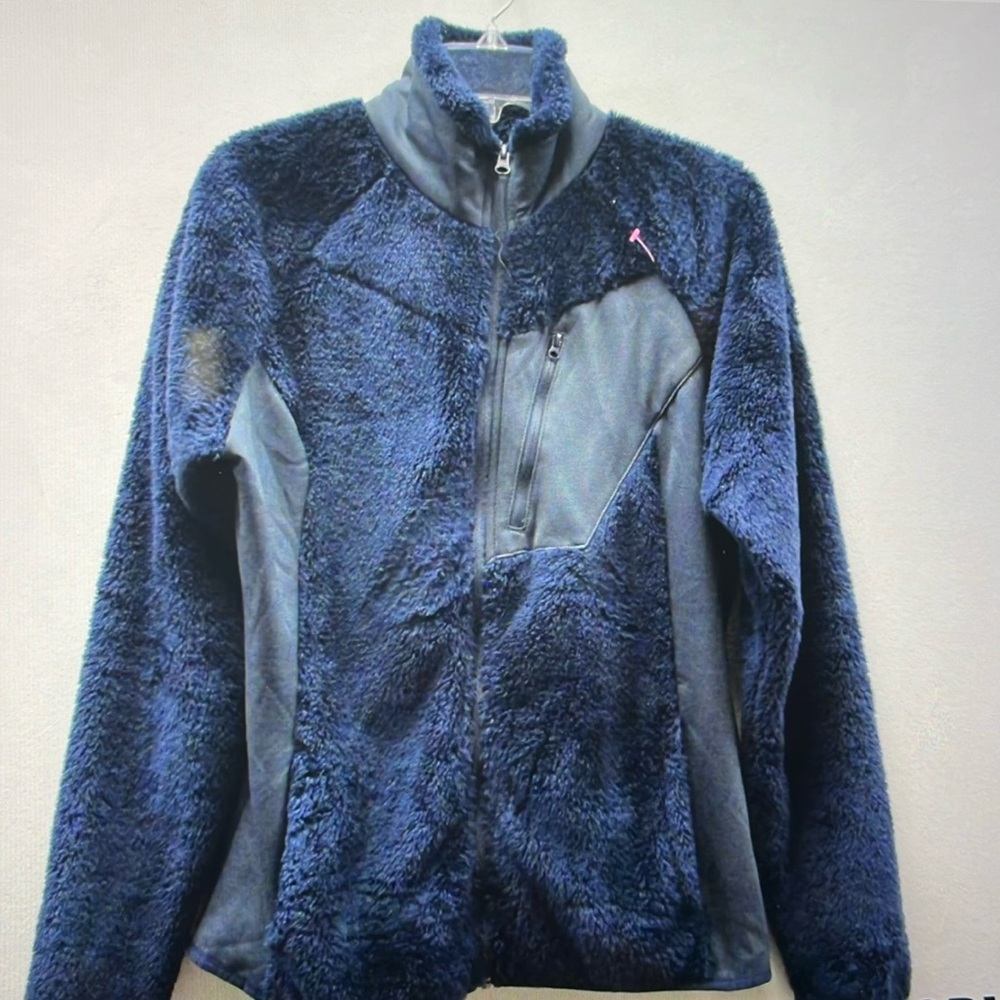 Large Columbia navy fleece full zip jacket